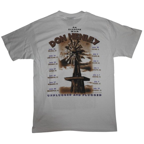 Vintage 1993 Don Henley "Unplugged & Plugged" Tour Tee T-Shirt Large Made in USA - Picture 8 of 10